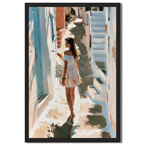 Mediterranean village scene - village,